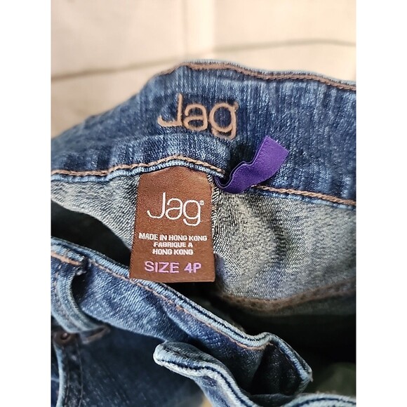 Jag Jeans Women's 4 P Bootcut Mid Rise Flap Pocket Blue Denim 27x30 Whiskered - Picture 7 of 8